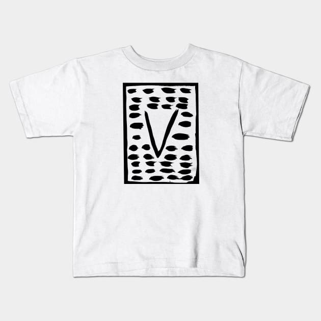 The painting of the letter V Kids T-Shirt by the_spiritual_view